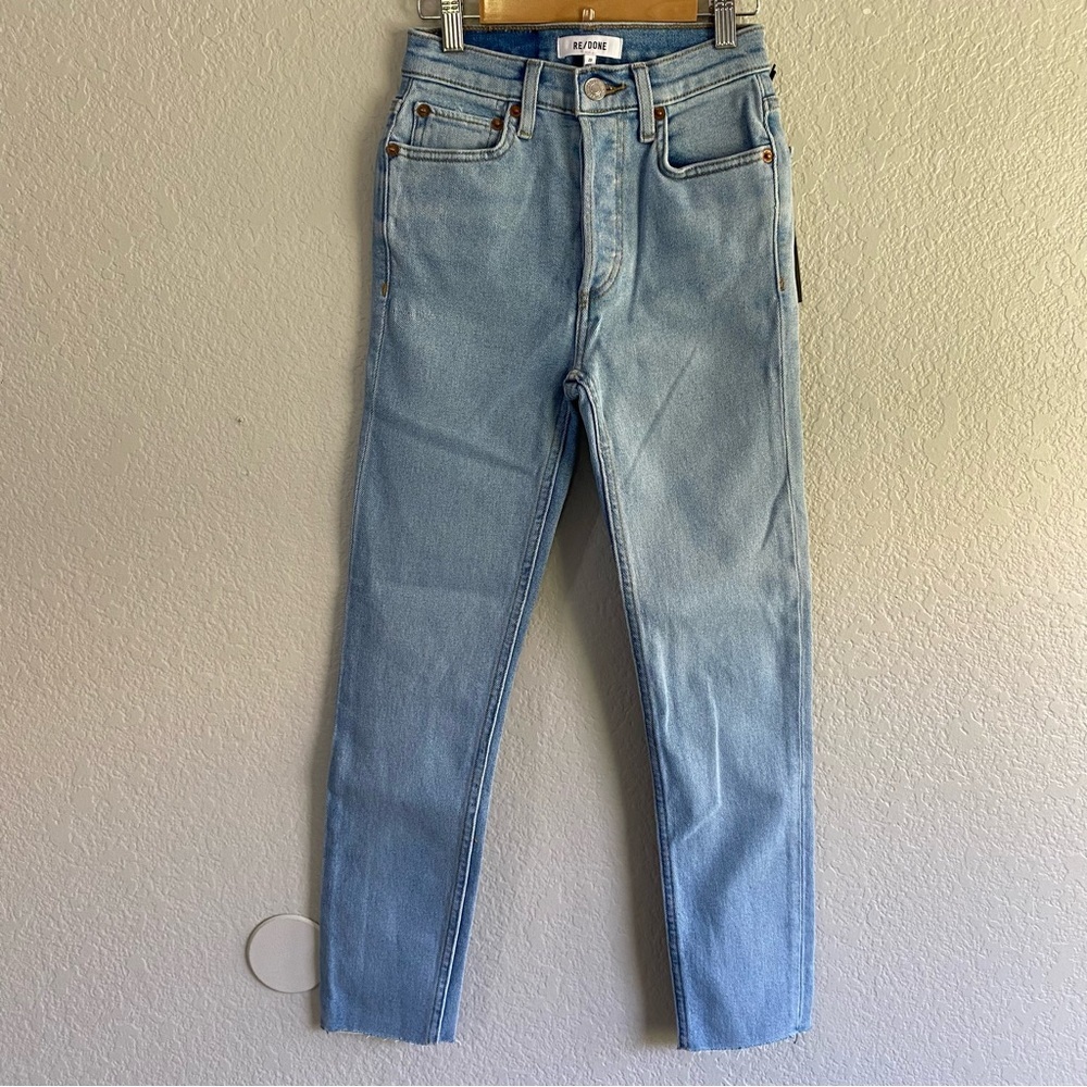 Re/Done Light Wash Straight Leg Jeans